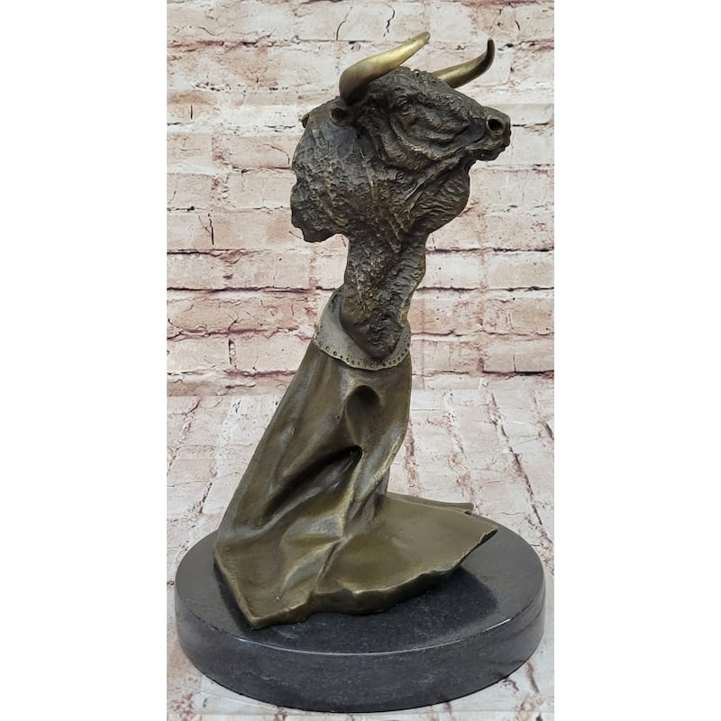 Abstract Bull Monument Sculpture Statue Original Art Bronze Sculpture Western Decor