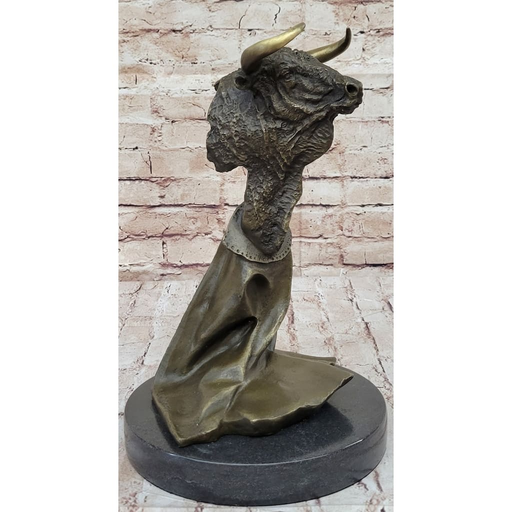 Abstract Bull Monument Sculpture Statue Original Art Bronze Sculpture Western Decor