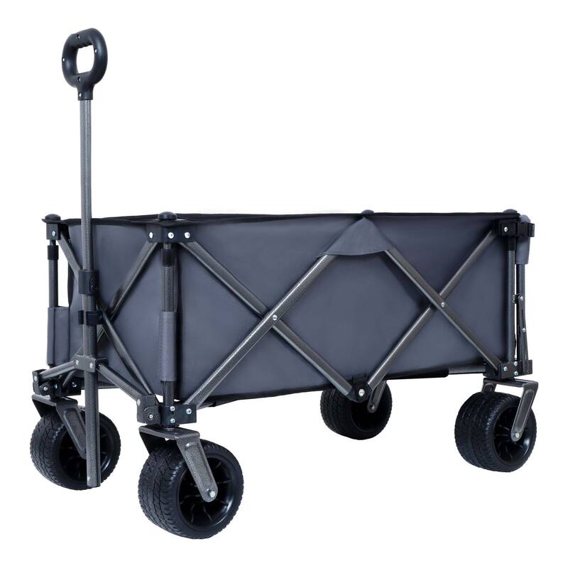 Collapsible Folding Wagon with Big Wheels - N/A