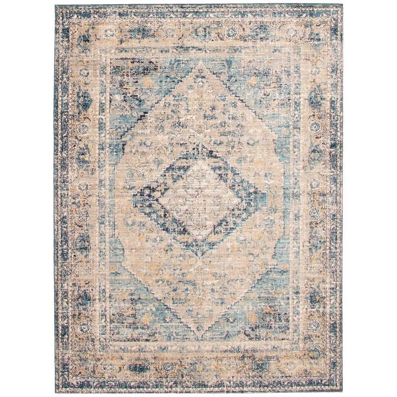 ECARPETGALLERY Bolivia Bijar Southwestern Rug - 6'7" x 8'2" - Blue