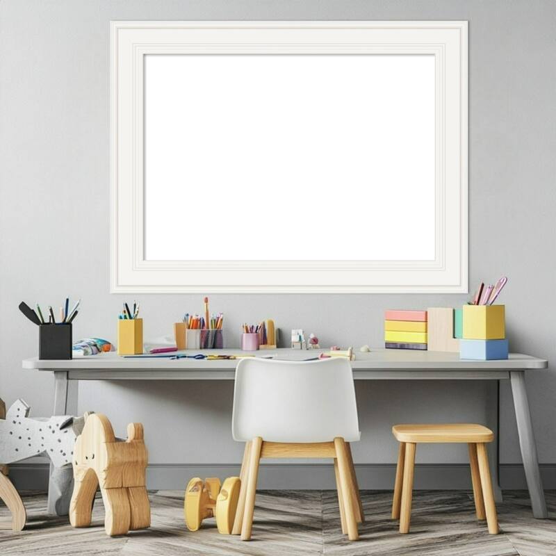 Amanti Art Ridge Black Framed Dry Erase Magnetic Board