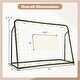preview thumbnail 14 of 16, 2-in-1 Kids Soccer Rebounder and Soccer Goal with Adjustable Height-White