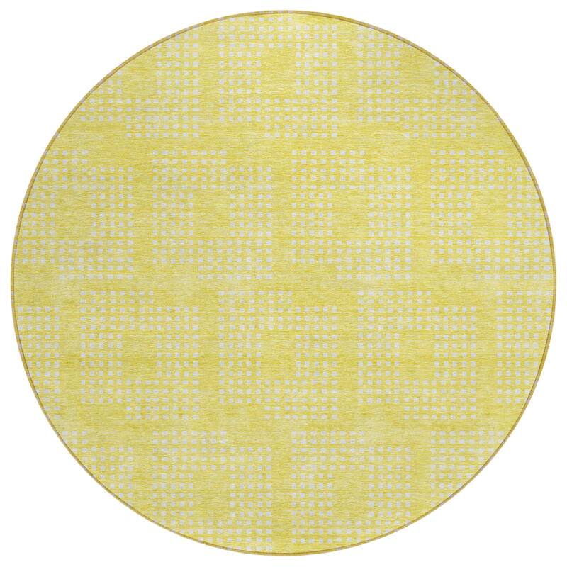 Machine Washable Indoor/ Outdoor Chantille Houndstooth Modern Rug
