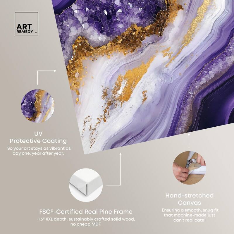 Gemstone Labyrinth I Canvas by Art Remedy, Gallery Wrapped