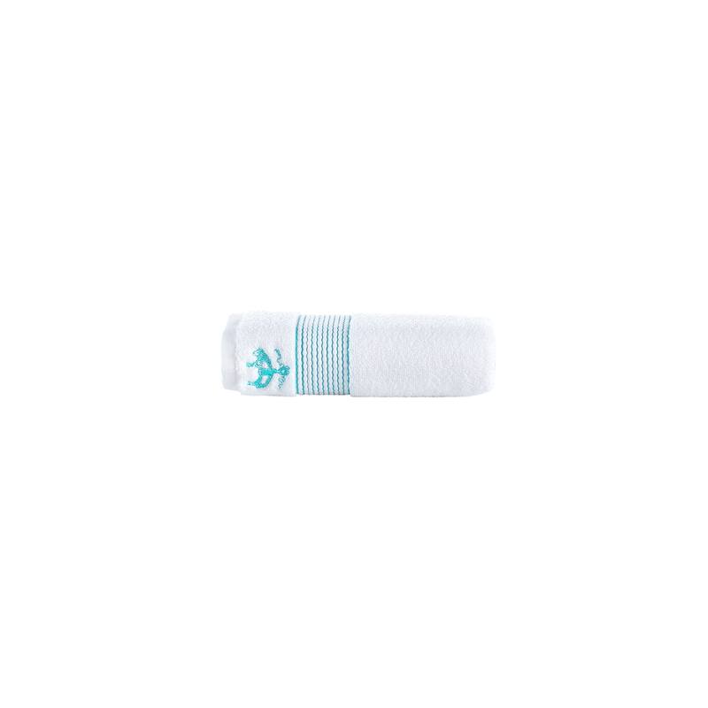 Brooks Brothers Rope Stripe Border Hand Towel - Sea Glass