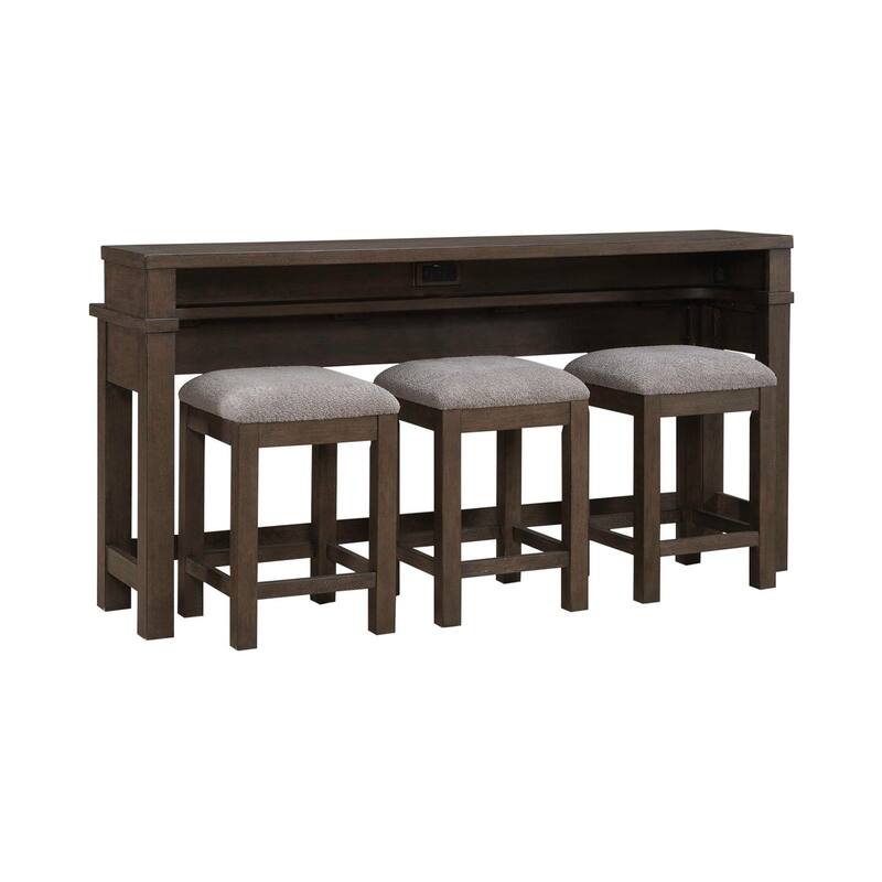 Liberty Furniture Cascade Falls Console Bar Table, Upholstered Console Stools