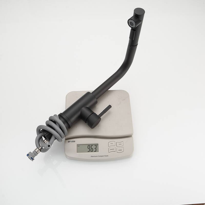 Single Handle Pull-down Kitchen Faucet with Deck Plate Brushed Nickel