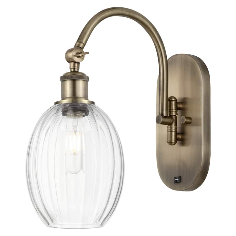 Innovations Lighting 918-1W-15-7 Preston Sconce Preston 15" Tall Wall - Antique Brass / Clear