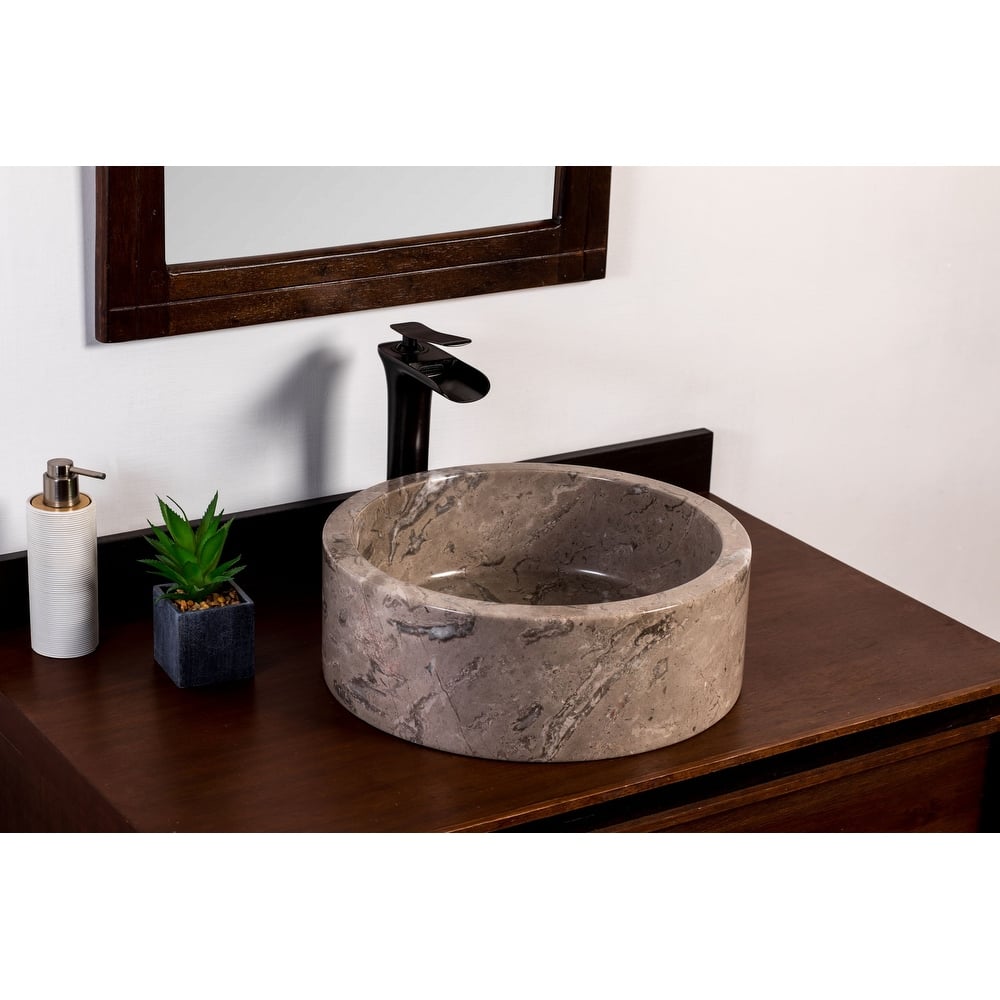 Natural Stone Vessel Bathroom Sink - Blizz Stone Sink