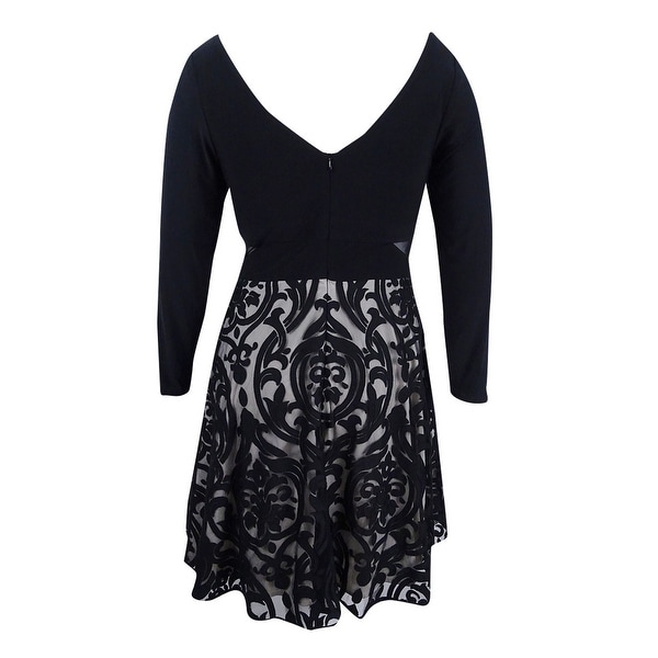 plus size black and white cocktail dresses