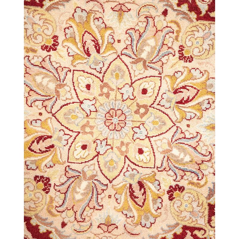 Overton Hand Knotted Wool Vintage Inspired Traditional Mogul Red Area Rug - 9 x 12
