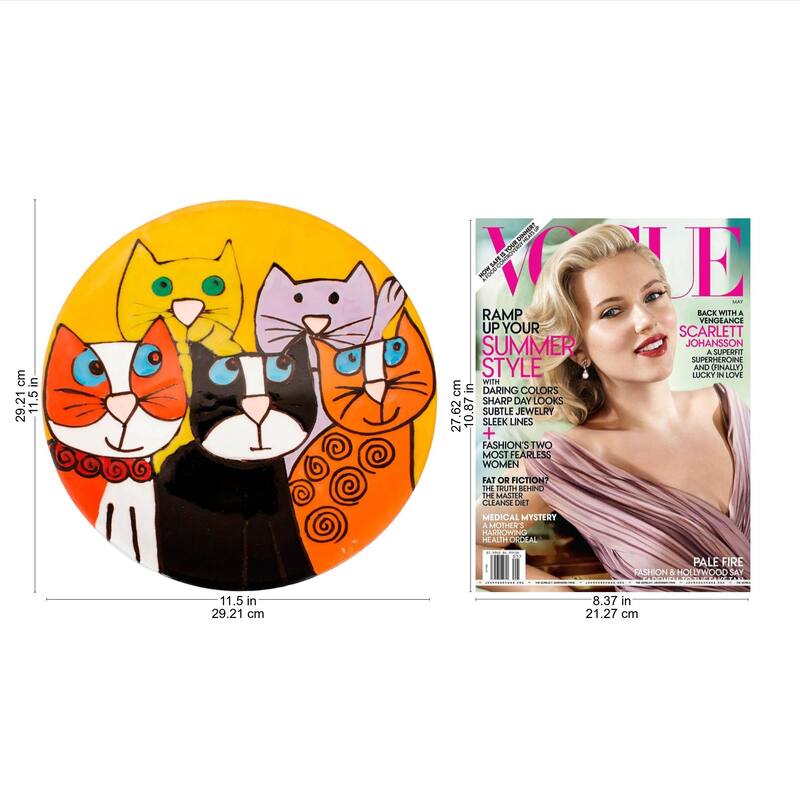 Ceramic decorative plate, 'Cat Fancy'