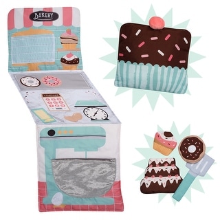 Lambs & Ivy Interactive 2-n-1 Soft Toddler Cupcake/Bakery Pillow Play Set