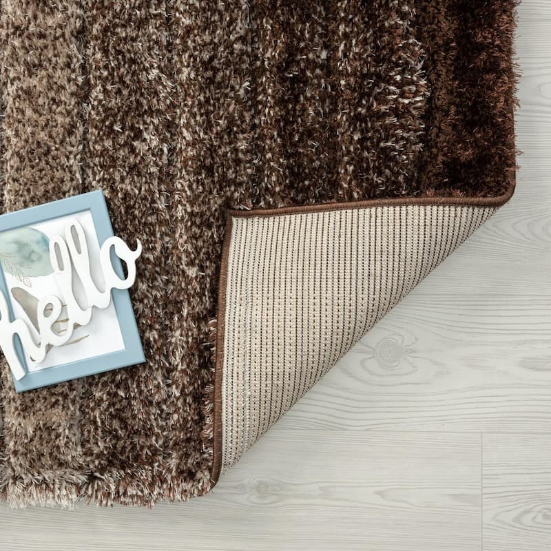 Luxe Weavers Geometric Shag Area Rug, Plush Indoor Carpet