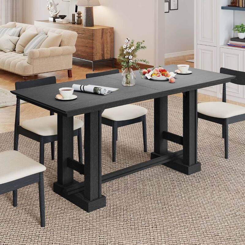 Moasis 70" Farmhouse Dining Table for 6-10 People
