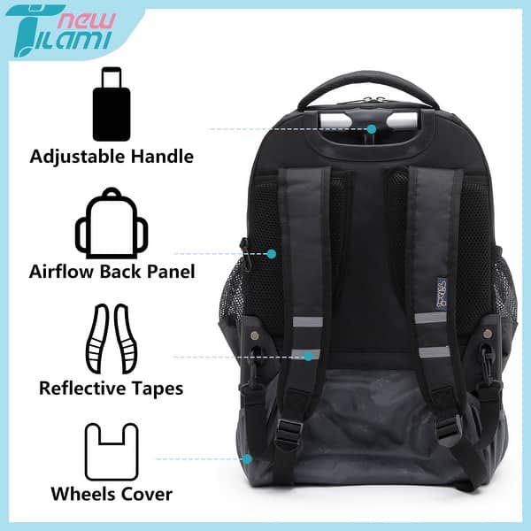 16 Inches Rolling Backpack, Boys&Girls Wheeled Backpack School Travel  Student Bag Kids Rolling Backpack, Cat - Bed Bath & Beyond - 42714462