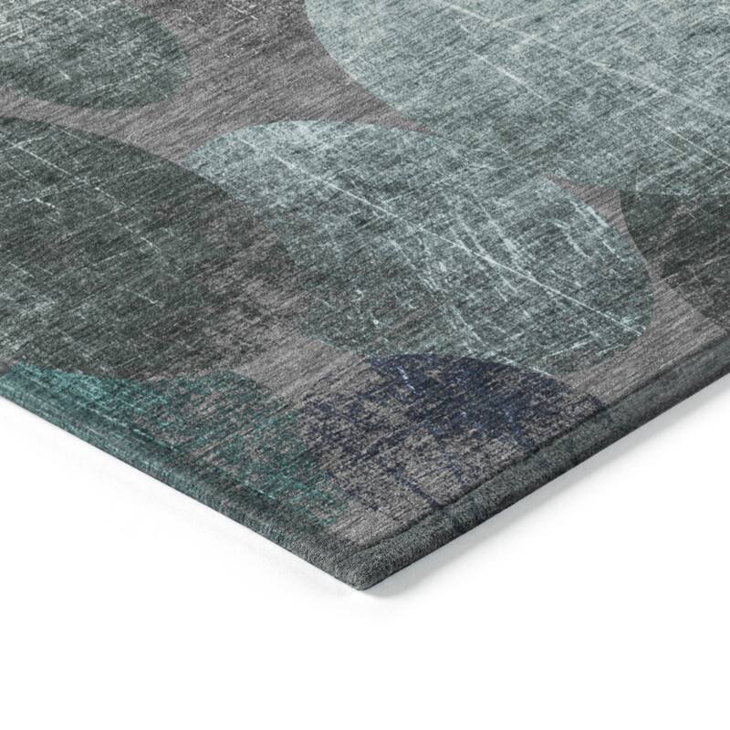 Allulo Contemporary Abstract Weather Resistant Timeless Fusion Runner Outdoor Rug