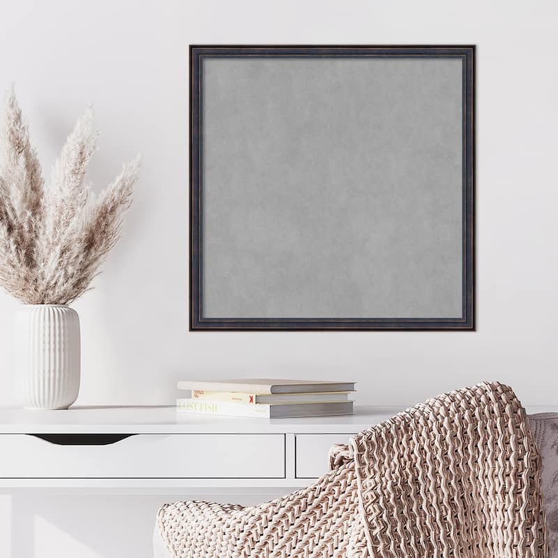 Amanti Art Dark Bronze Scoop Framed Magnetic Board