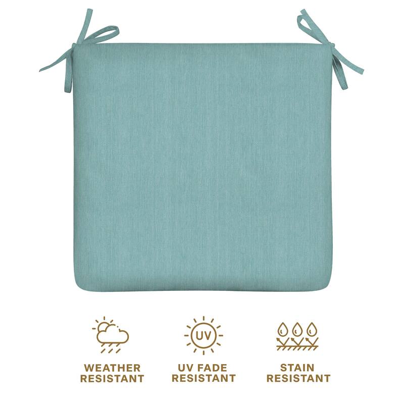 Outdoor Universal Seat Cushion (2-Pack) - 18" wide x 17.5" deep x 2.5" thick