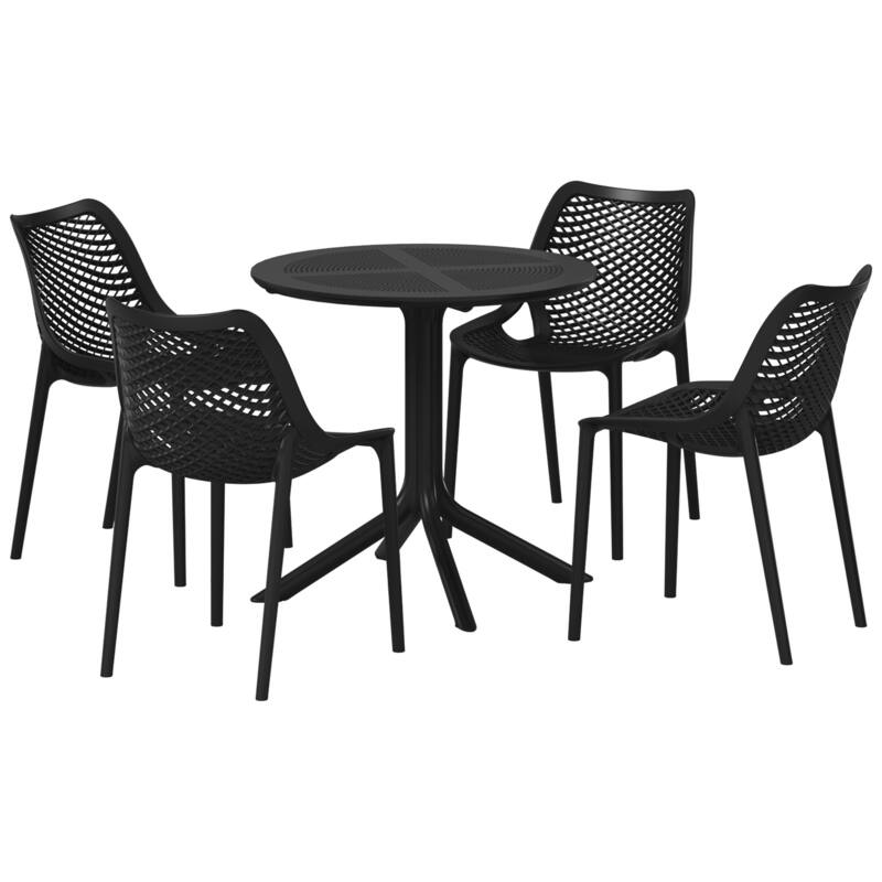 Frond and Form 4-Person Outdoor Round Dining Set