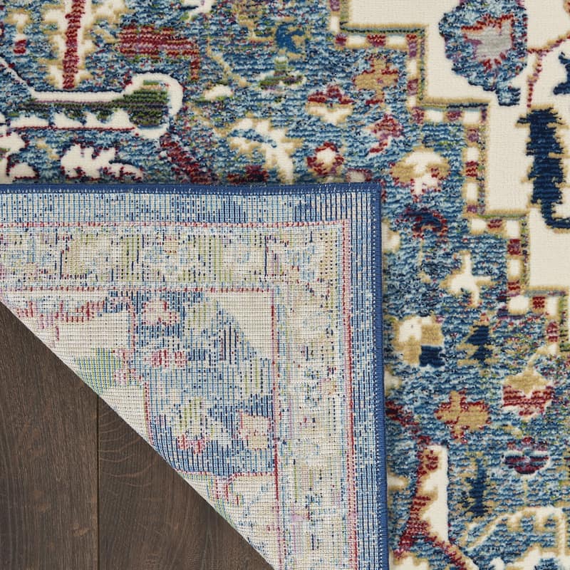 Hosu Power Loomed Distressed Floral Non Skid Area Rug By HomeRoots - 118' X '94' X '0.5