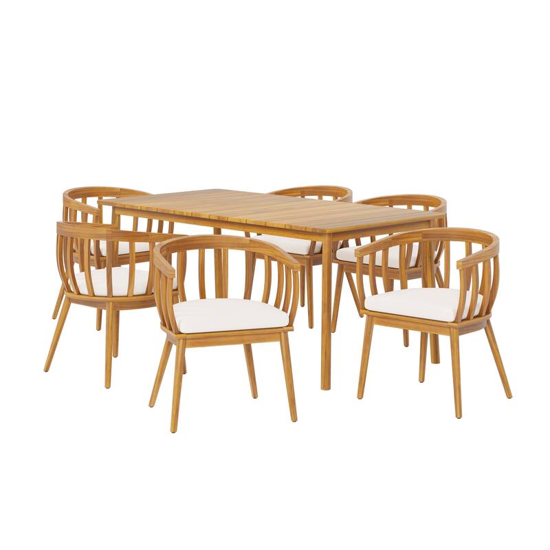 Christopher Knight Home - Anderson Outdoor Acacia Wood 7-Piece Dining Set