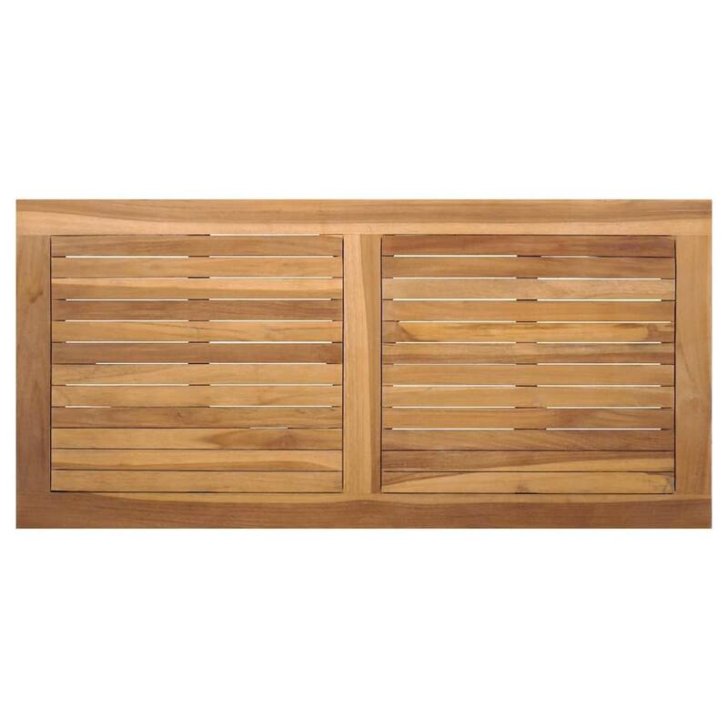 vidaXL Garden Sofa Set 2 pcs Natural Solid teak wood - 37.4 x 17.7 x 15.7