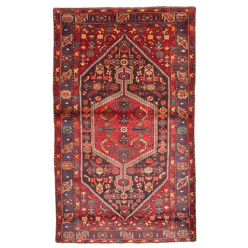 ECARPETGALLERY Hand-knotted Anadol Black Wool Rug - 4'7 x 7'9