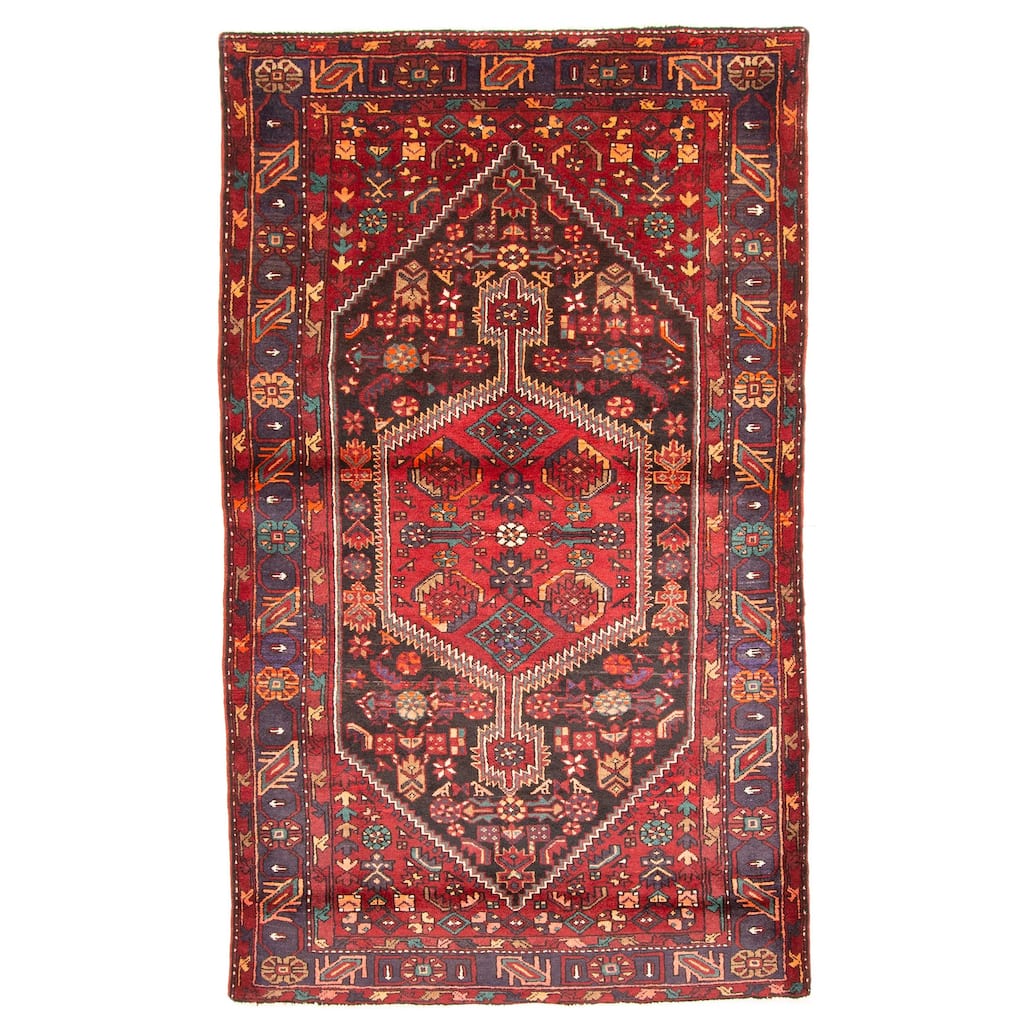 ECARPETGALLERY Hand-knotted Anadol Black Wool Rug - 4'7 x 7'9