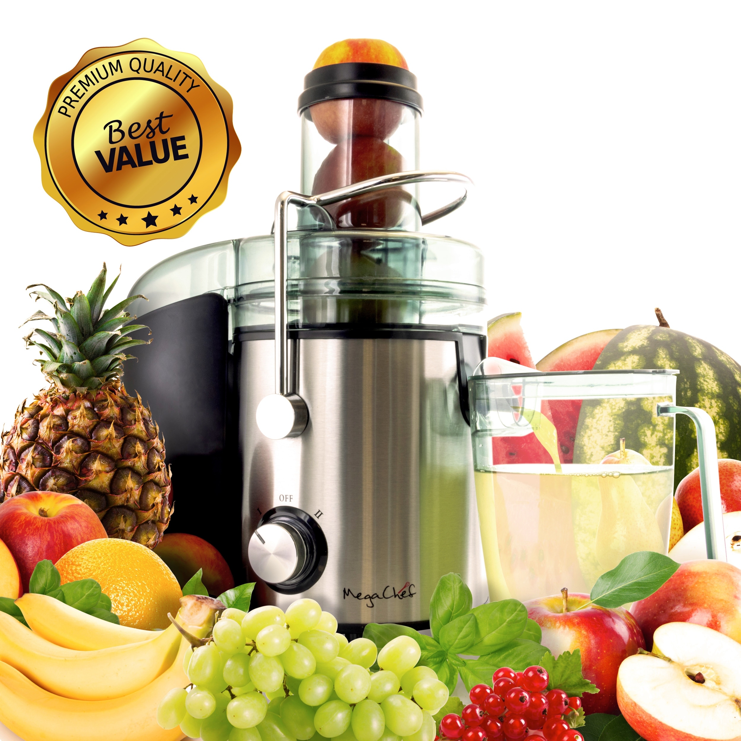 Wide Mouth Stainless Steel 2 Speed Centrifugal Juicer On Sale