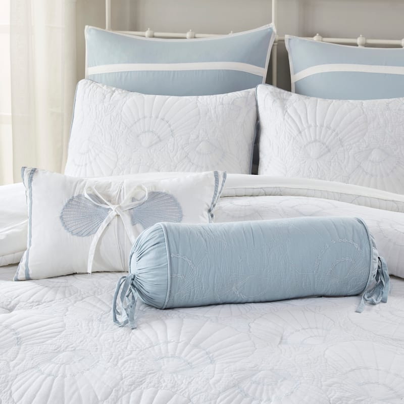 Harbor House Crystal Beach Quilted Bolster Pillow