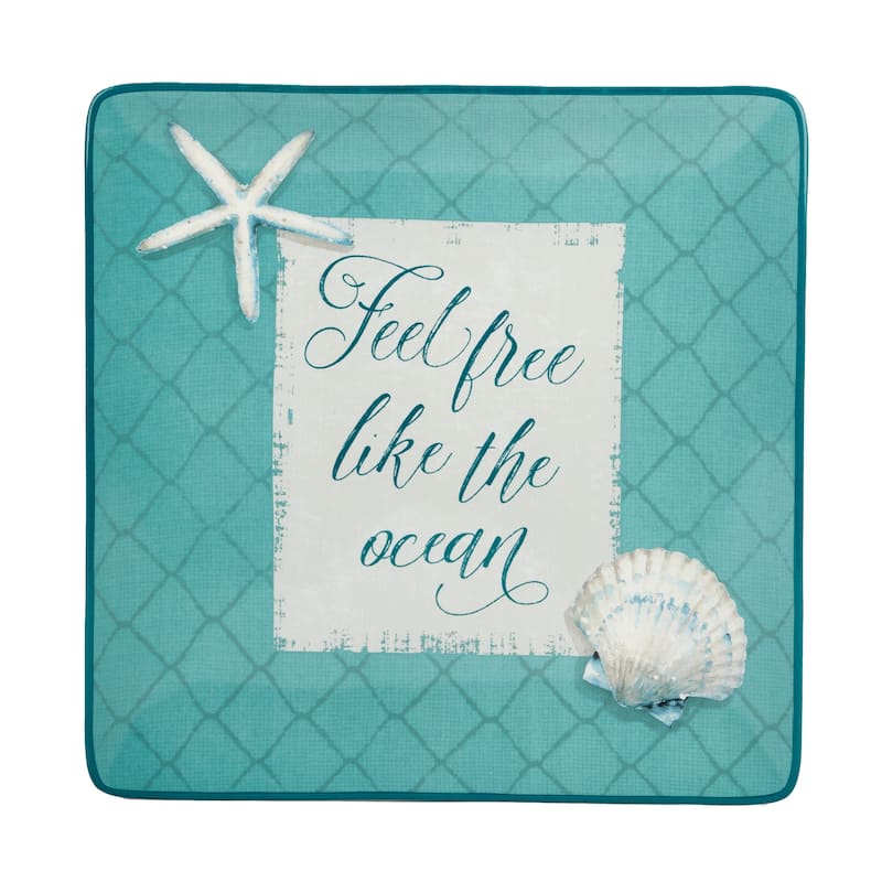 Certified International Ocean View Square Platter - 12.5" x 12.5" x 1.25"