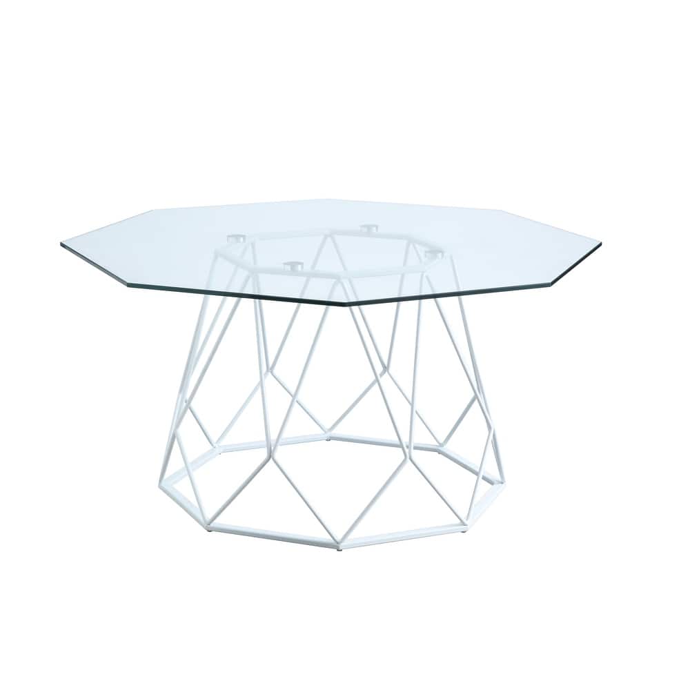 Parisa Contemporary 36-inch Glass Top Coffee Table by Furniture of America