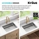 preview thumbnail 43 of 87, KRAUS Dex Stainless Steel Single Bowl Undermount Kitchen Bar Sink