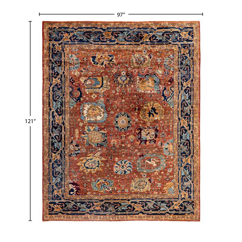 Serapi One-of-a-Kind Hand-Knotted Area Rug - Orange - 8' 1" x 10' 1"