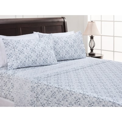 Chanasya Ceramic Print Ultra Soft Luxury Microfiber Sheet Set