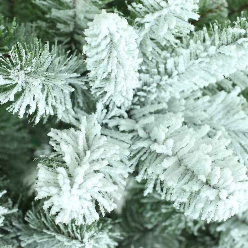 Puleo International 4.5' Flocked Virginia Pine Artificial Christmas Tree