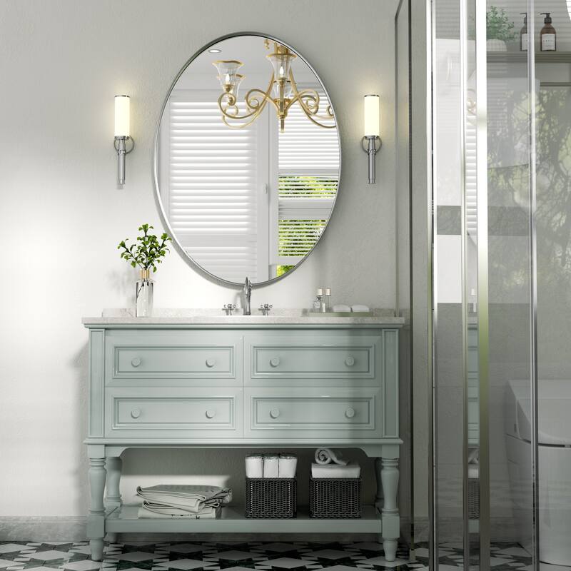 Bathroom Mirror Wall Mirror Vanity Mirror with Metal Frame (1 Piece)