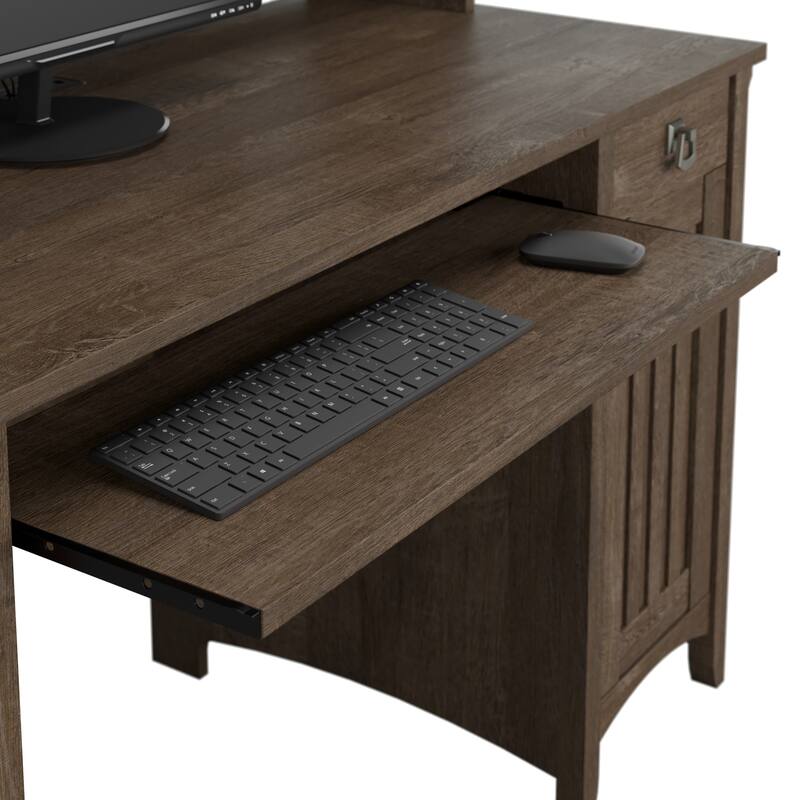 Bush Furniture Salinas Small Computer Desk with Storage Hutch