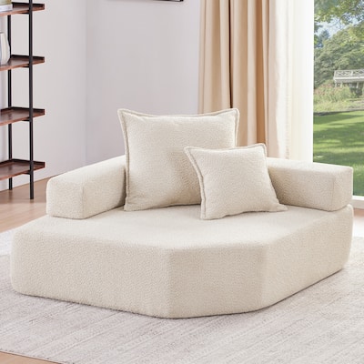 Corner Frame for Oversized Modular U Shaped Sectional Sofa,Luxury Boucle Floor Couch,Convertible Compressed Couch