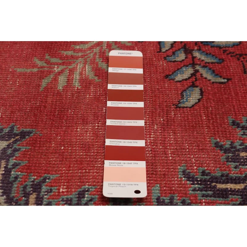 ECARPETGALLERY Hand-knotted Antalya Vintage Red Wool Rug - 8'5 x 11'11