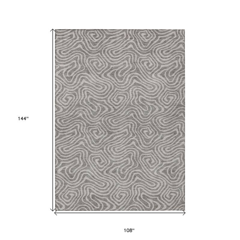 HomeRoots Abstract Transitional Rectangle Outdoor Rug