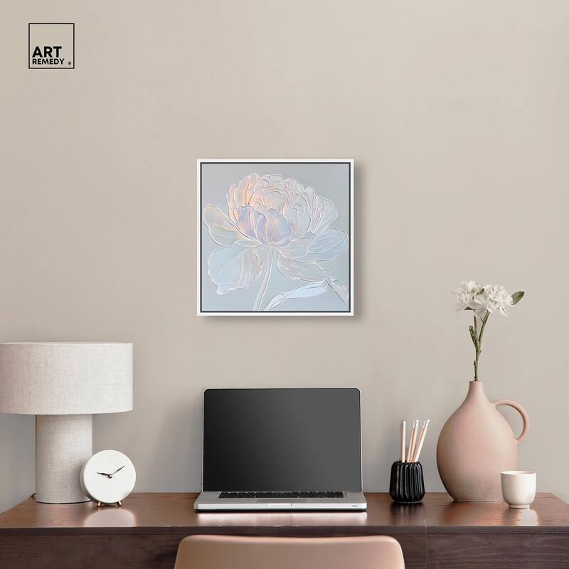 Embossed Flower II Canvas by Art Remedy