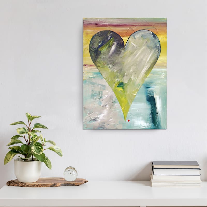 'Jakarta' Heartwork Wrapped Canvas Wall Art