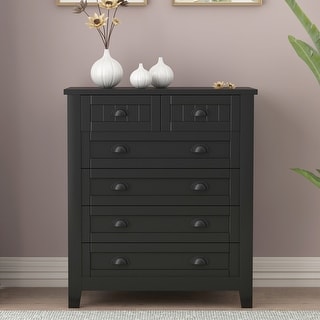 Wooden Chest Storage Cabinet with 6 Drawers - Bed Bath & Beyond - 37431368
