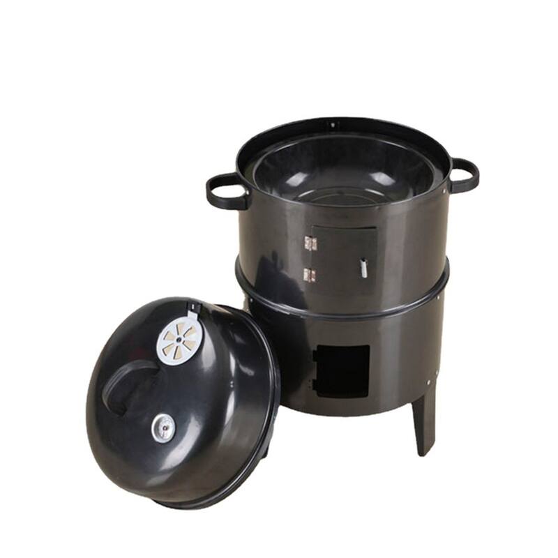 Outdoor Double-layer Grill Charcoal Braising Smoking Stove