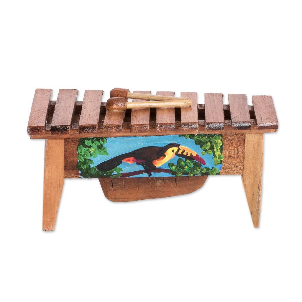 Novica Handmade Paradise Rhythm Wood Figurine