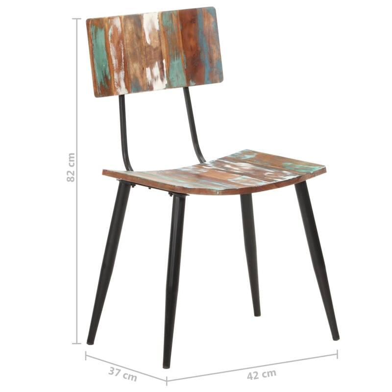 vidaXL Dining Chairs 2/4 pcs Solid Reclaimed Wood/Solid Wood Mango