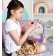 preview thumbnail 6 of 4, DolliBu Sparkle Eyes Pink Dinosaur Unicorn Plush Stuffed Animal Toy - 6 inches