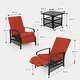preview thumbnail 50 of 51, Outdoor Cushioned Chaise Lounge Adjustable Patio Reclining Lounge Chair, Recliner Lounge Chair & Bistro Table Set